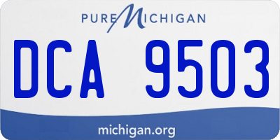 MI license plate DCA9503