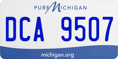 MI license plate DCA9507