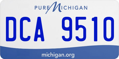 MI license plate DCA9510