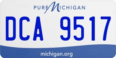 MI license plate DCA9517