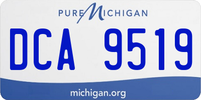 MI license plate DCA9519