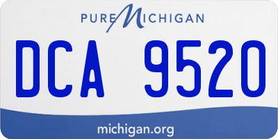 MI license plate DCA9520