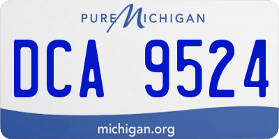 MI license plate DCA9524