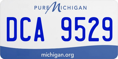 MI license plate DCA9529