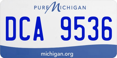 MI license plate DCA9536