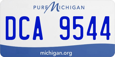 MI license plate DCA9544