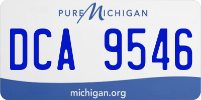 MI license plate DCA9546
