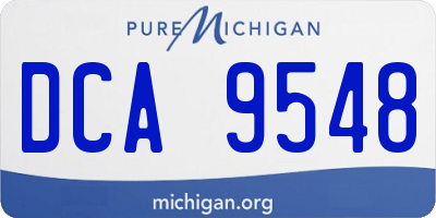 MI license plate DCA9548