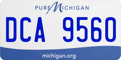 MI license plate DCA9560