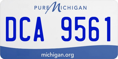 MI license plate DCA9561