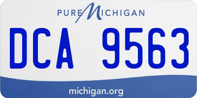 MI license plate DCA9563