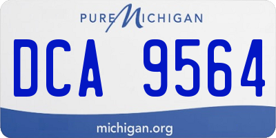 MI license plate DCA9564