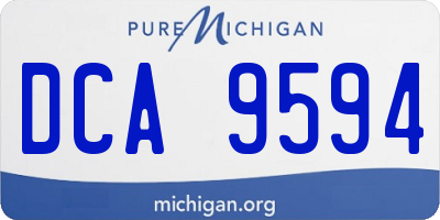 MI license plate DCA9594