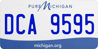 MI license plate DCA9595