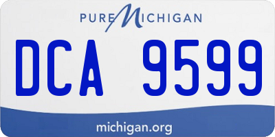 MI license plate DCA9599
