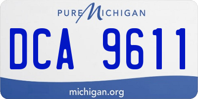 MI license plate DCA9611