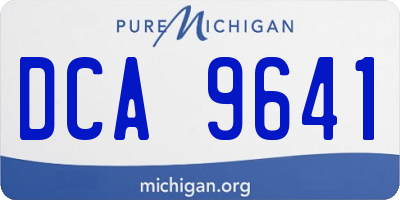 MI license plate DCA9641