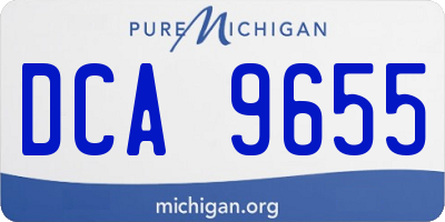 MI license plate DCA9655