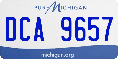 MI license plate DCA9657
