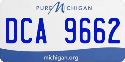 MI license plate DCA9662