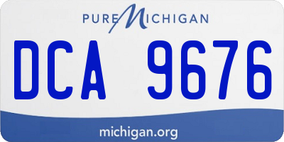 MI license plate DCA9676