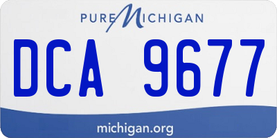 MI license plate DCA9677