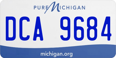 MI license plate DCA9684