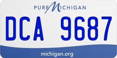 MI license plate DCA9687