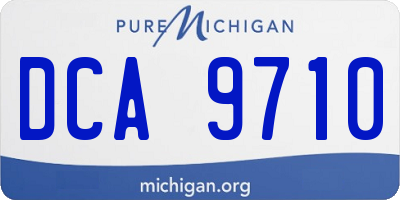 MI license plate DCA9710