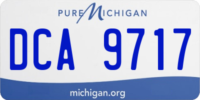 MI license plate DCA9717