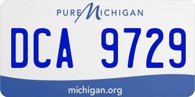 MI license plate DCA9729