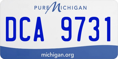 MI license plate DCA9731