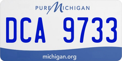 MI license plate DCA9733