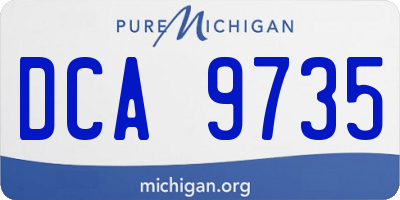 MI license plate DCA9735
