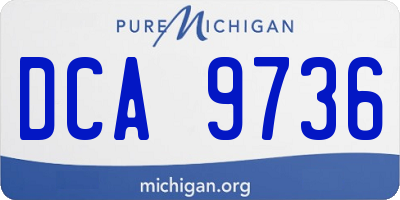 MI license plate DCA9736