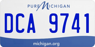 MI license plate DCA9741