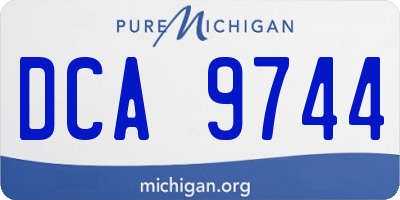 MI license plate DCA9744