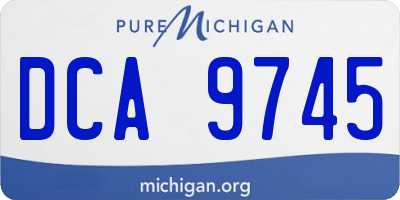MI license plate DCA9745