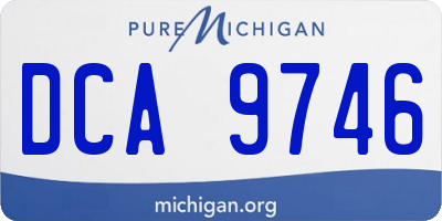 MI license plate DCA9746
