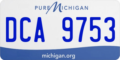 MI license plate DCA9753