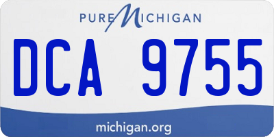 MI license plate DCA9755