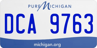 MI license plate DCA9763