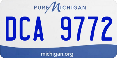 MI license plate DCA9772
