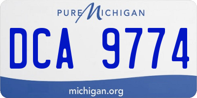MI license plate DCA9774