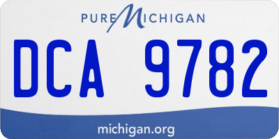 MI license plate DCA9782