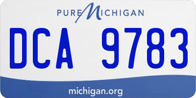 MI license plate DCA9783