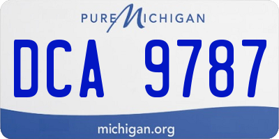 MI license plate DCA9787