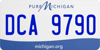 MI license plate DCA9790