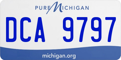 MI license plate DCA9797