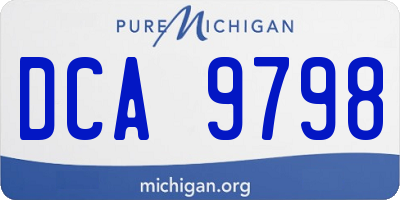 MI license plate DCA9798